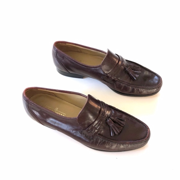 Bostonian Brown Burgundy Leather Tassel Loafers main image 5